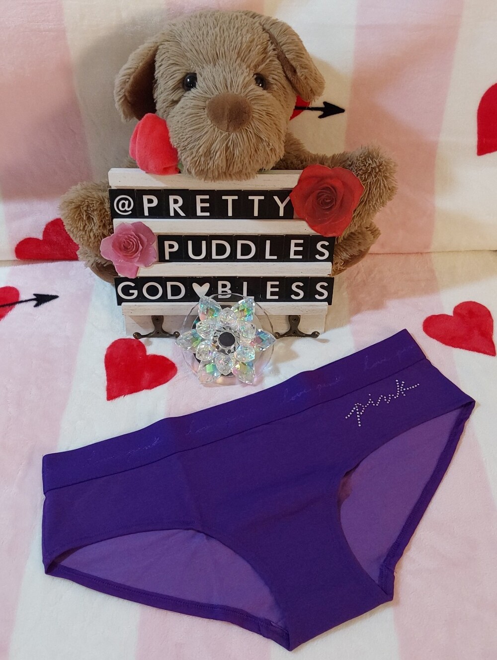 💜 PINK Purple BLING Hipster Panty 💜